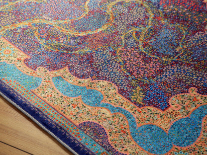 Turkish Prayer Rug, Ottoman Design, Soft Muslim Prayer Mat