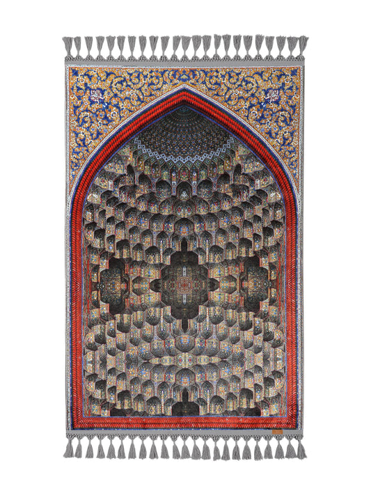 Turkish Prayer Rug, Ottoman Design, Soft Muslim Prayer Mat