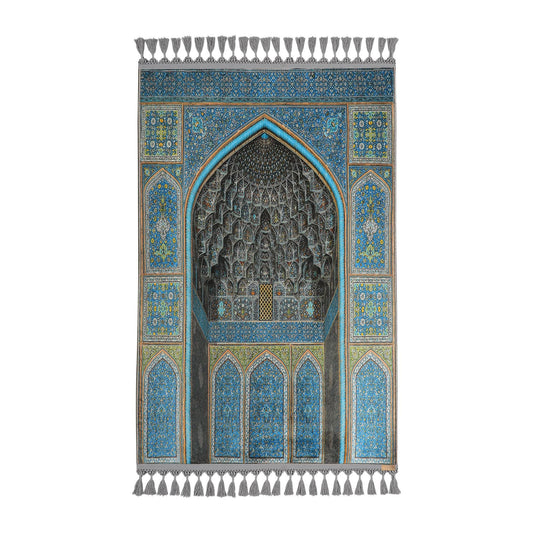Turkish Prayer Rug, Ottoman Design, Soft Muslim Prayer Mat