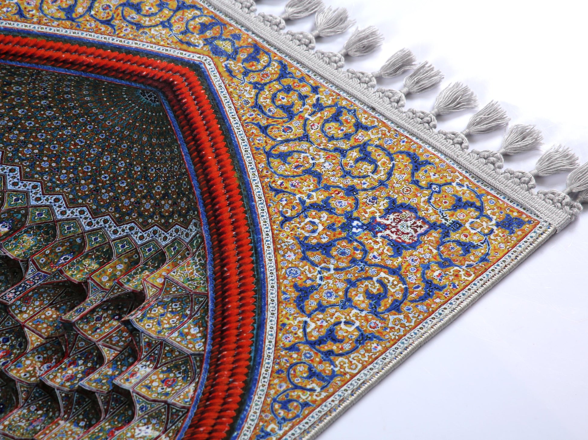 Turkish Prayer Rug, Ottoman Design, Soft Muslim Prayer Mat