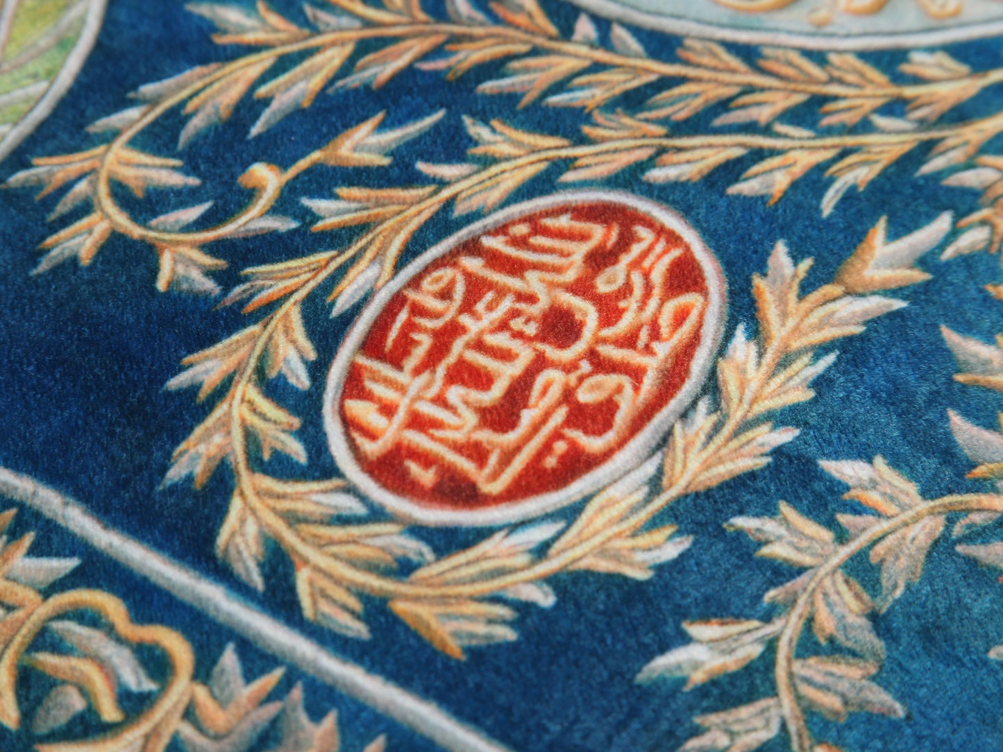 Turkish Prayer Rug, Ottoman Design Seccade, Soft Muslim Prayer Mat