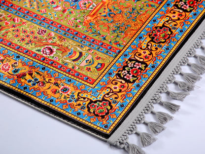 Turkish Prayer Rug, Traditional Ottoman Design, Muslim Prayer Mat