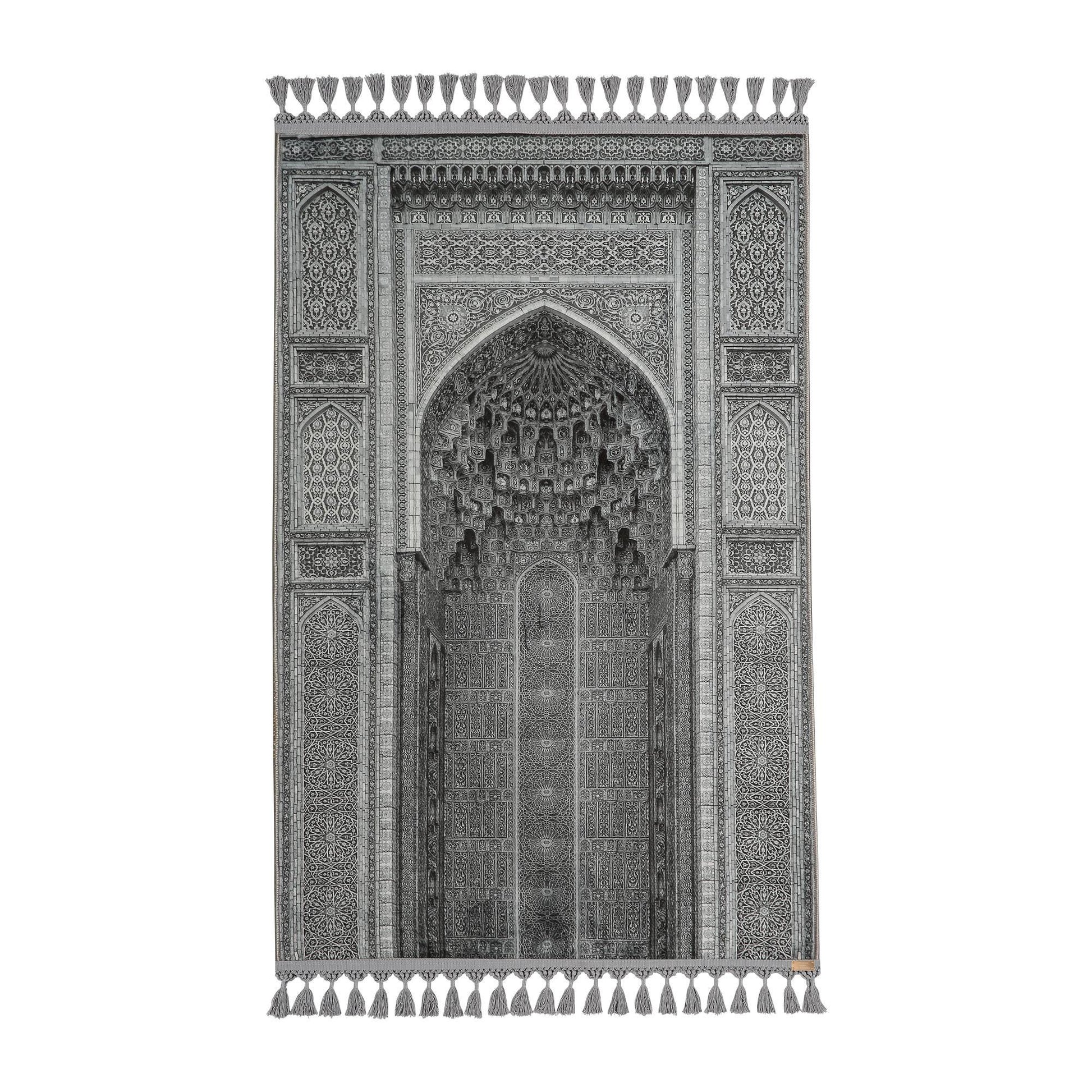 Turkish Prayer Rug, Soft Muslim Prayer Mat, Ottoman Design