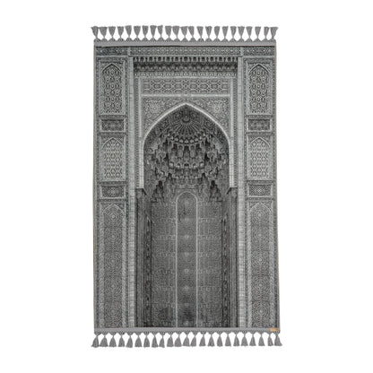Turkish Prayer Rug, Soft Muslim Prayer Mat, Ottoman Design