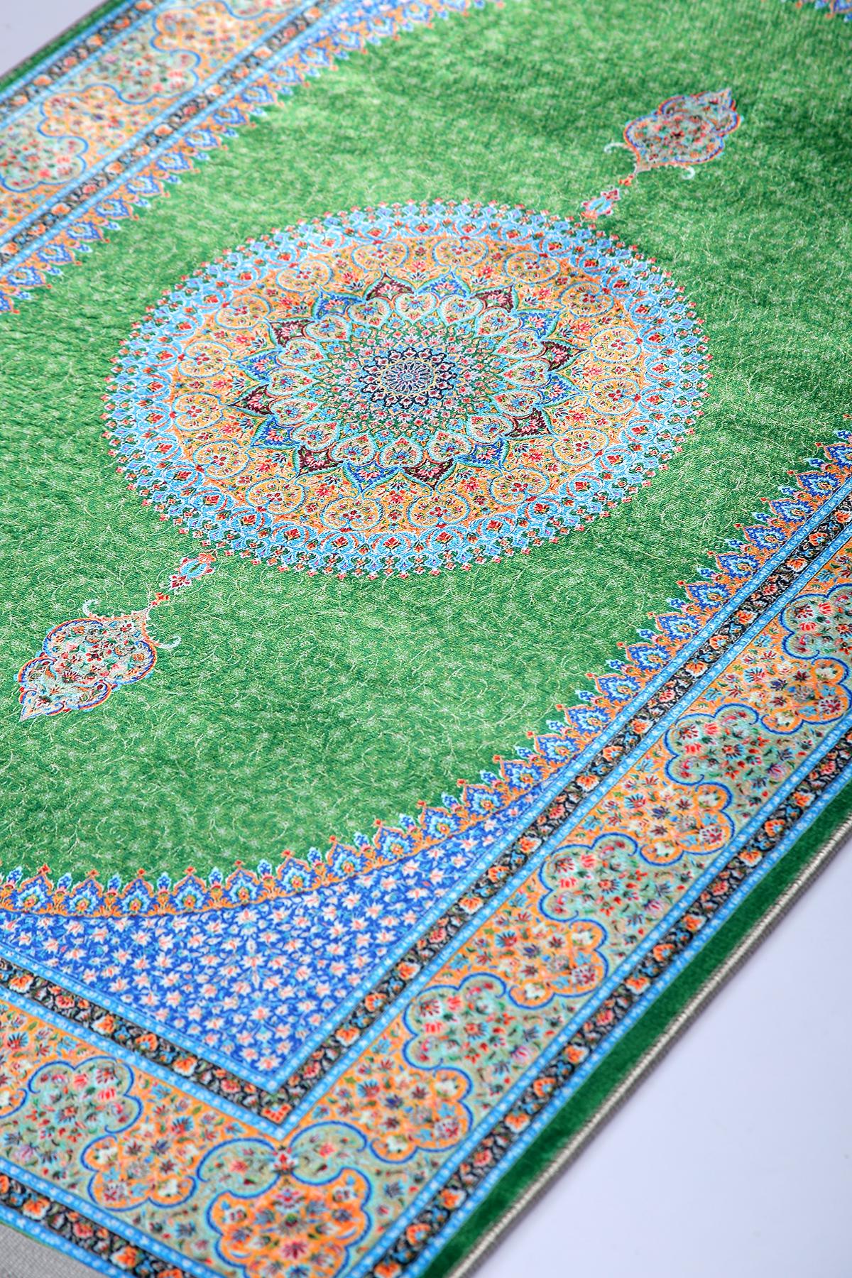 Turkish Prayer Rug, Ottoman Design, Soft Muslim Prayer Mat