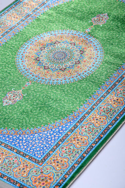 Turkish Prayer Rug, Ottoman Design, Soft Muslim Prayer Mat