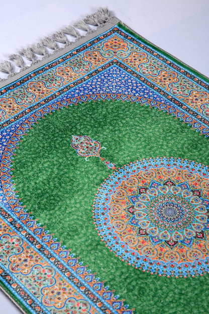 Turkish Prayer Rug, Ottoman Design, Soft Muslim Prayer Mat
