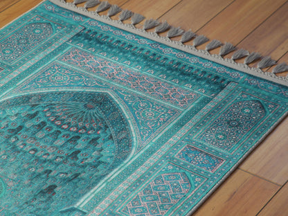 Turkish Prayer Rug, Ottoman Design Muslim Prayer Mat