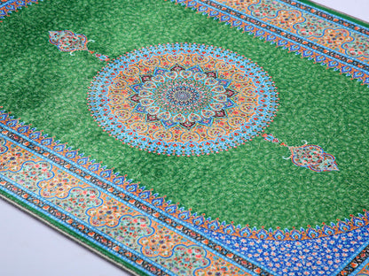 Turkish Prayer Rug, Ottoman Design, Soft Muslim Prayer Mat