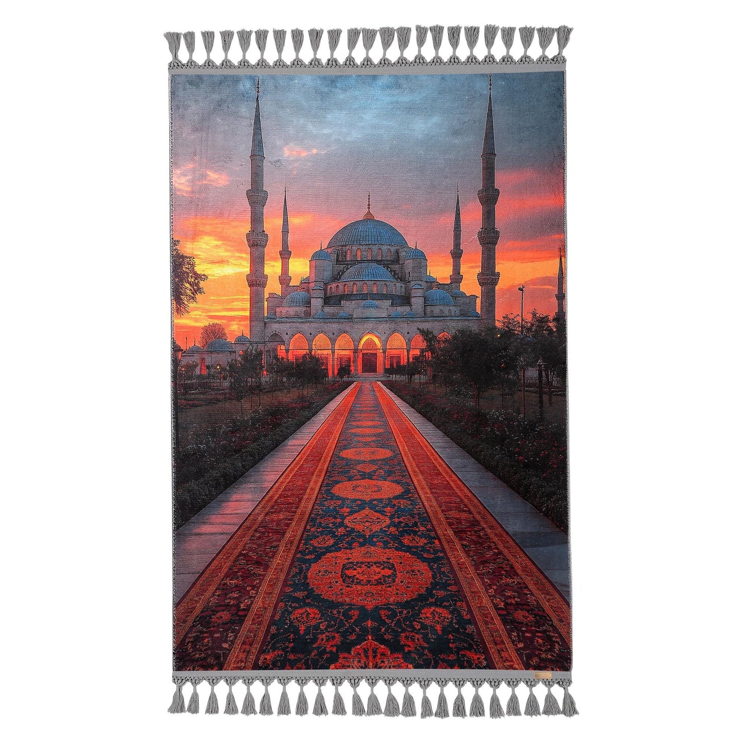 Turkish Prayer Rug, Ottoman Design Muslim Prayer Mat