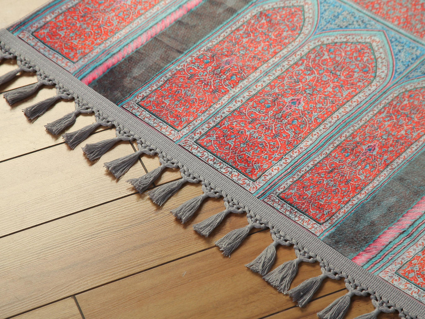 Turkish Prayer Rug, Ottoman Design, Soft Muslim Prayer Mat