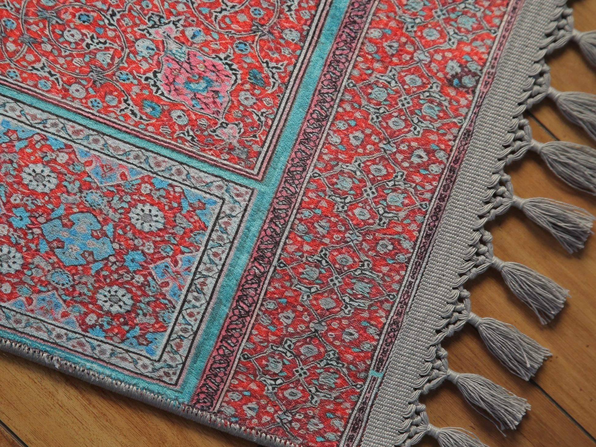Turkish Prayer Rug, Ottoman Design, Soft Muslim Prayer Mat