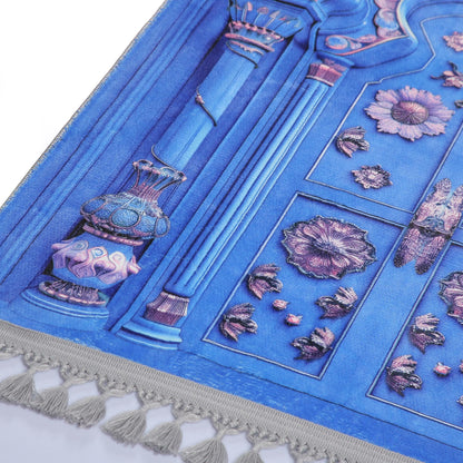 Turkish Prayer Rug, Ottoman Design, Soft Muslim Prayer Mat