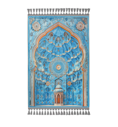 Turkish Prayer Rug, Ottoman Design, Soft Muslim Prayer Mat