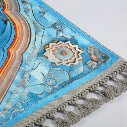 Turkish Prayer Rug, Ottoman Design, Soft Muslim Prayer Mat