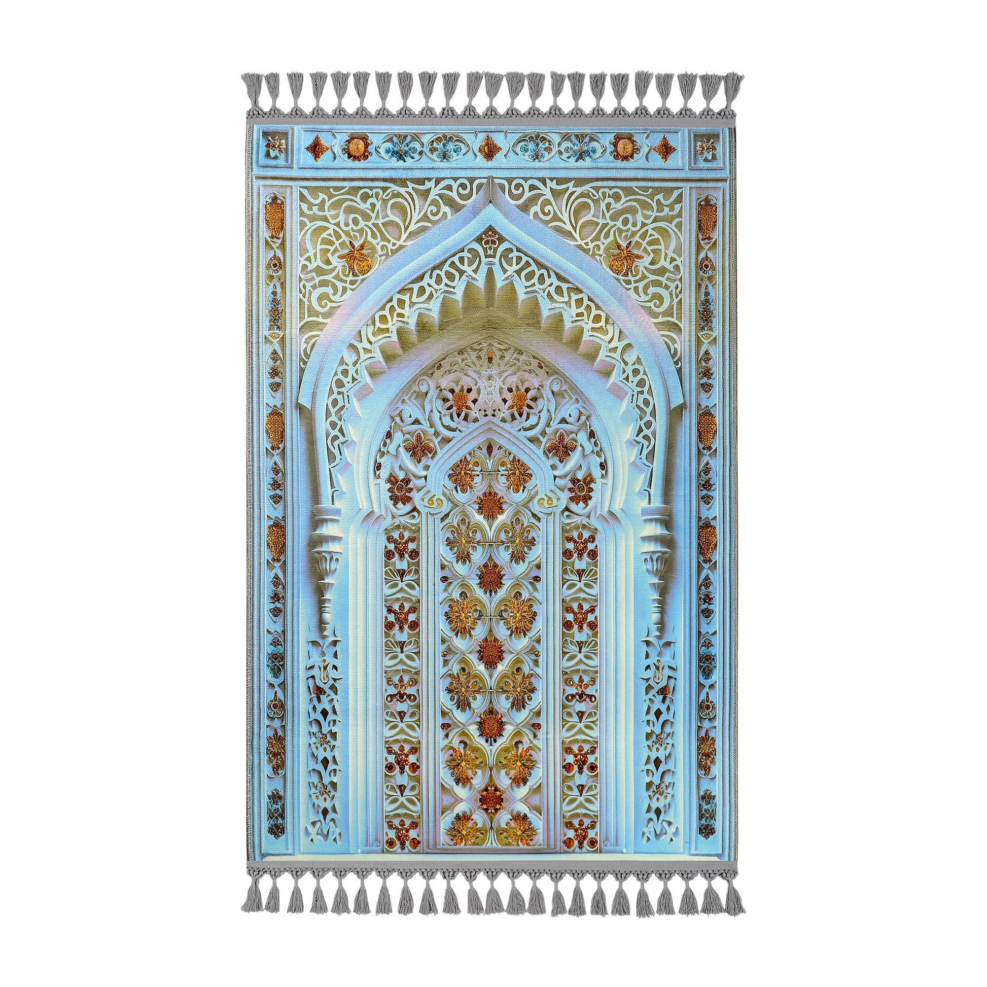 Turkish Prayer Rug, Ottoman Design, Soft Muslim Prayer Mat