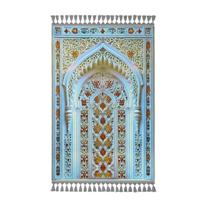 Turkish Prayer Rug, Ottoman Design, Soft Muslim Prayer Mat