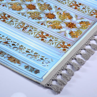 Turkish Prayer Rug, Ottoman Design, Soft Muslim Prayer Mat