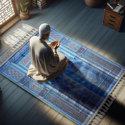 Turkish Prayer Rug, Ottoman Design, Muslim Prayer Mat