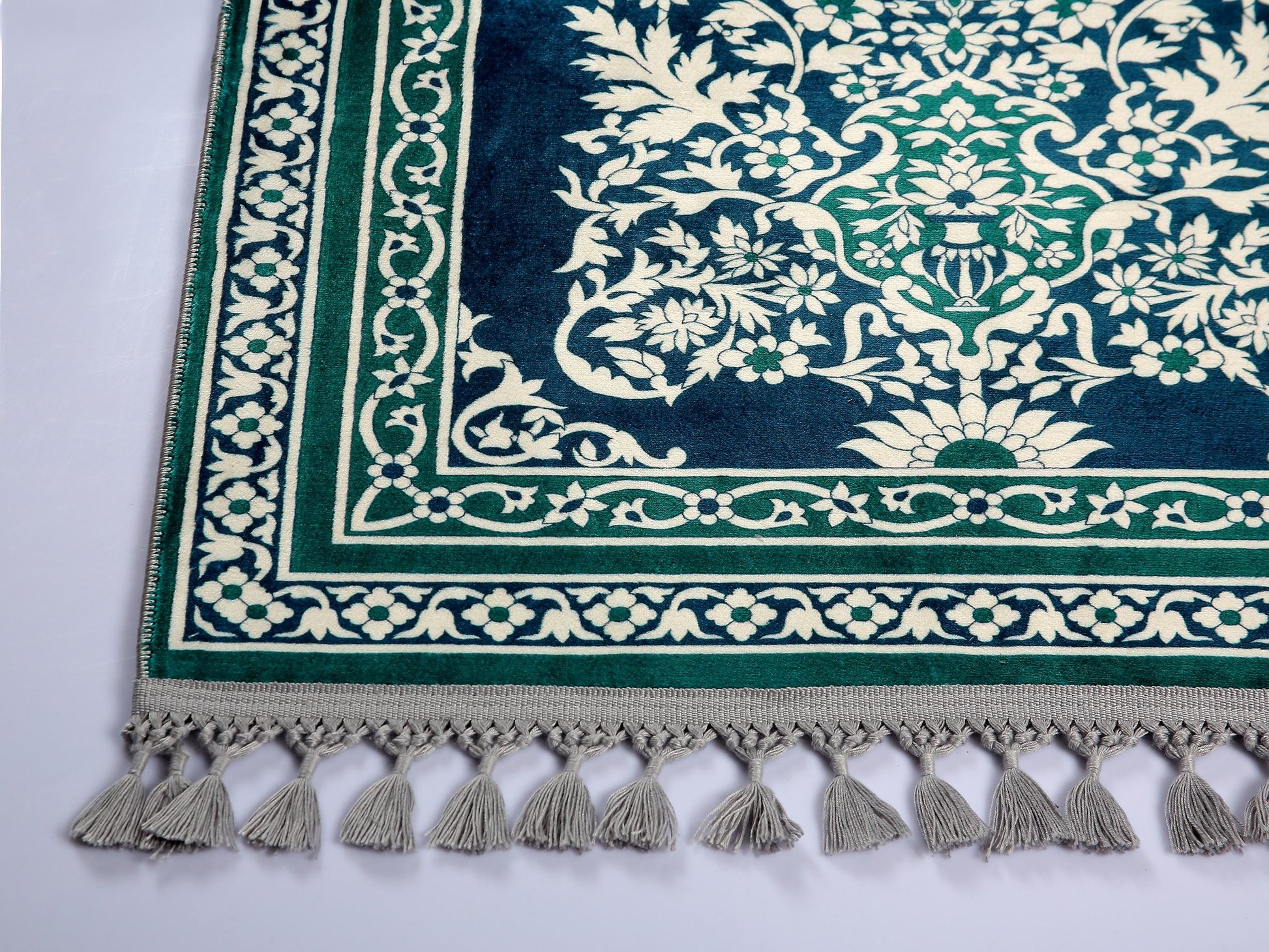 Turkish Prayer Rug, Soft Muslim Prayer Mat, Ottoman Design