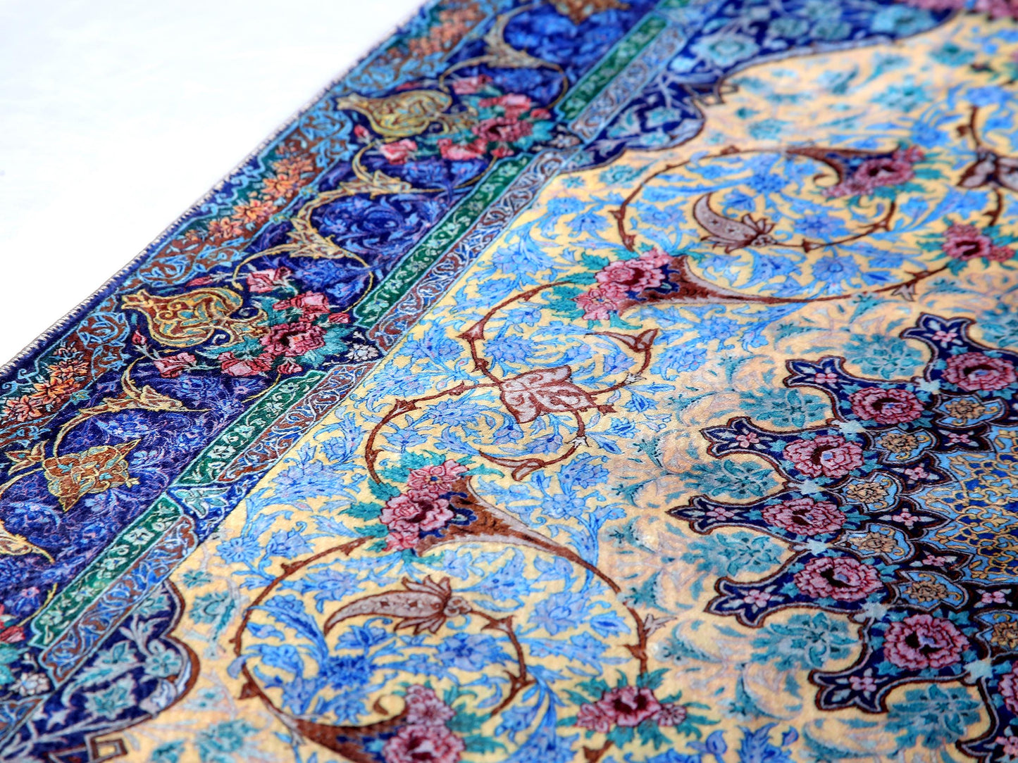 Turkish Prayer Rug, Ottoman Design, Muslim Prayer Mat