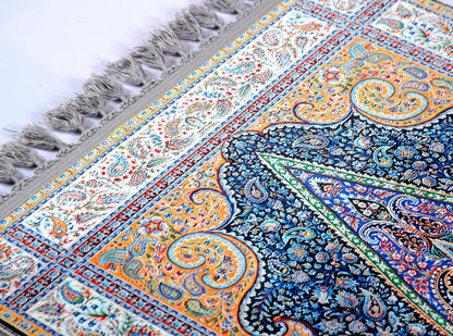 Turkish Prayer Rug, Ottoman Design, Soft Muslim Prayer Mat