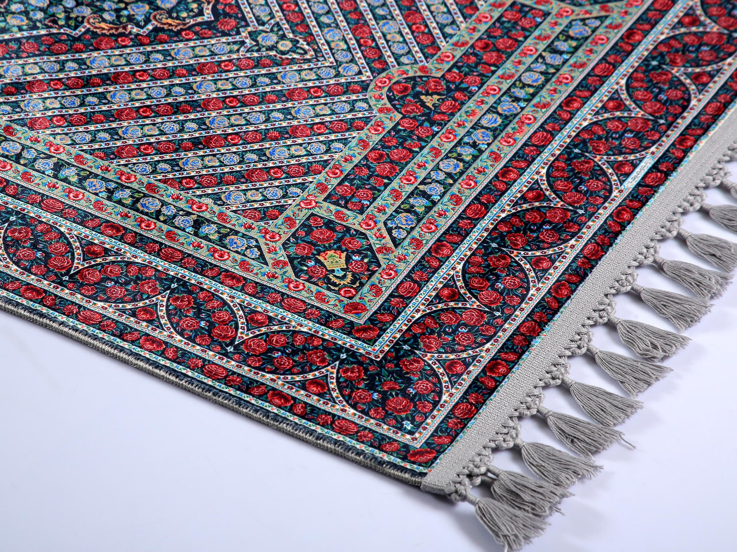 Turkish Prayer Rug, Ottoman Design, Soft Muslim Prayer Mat