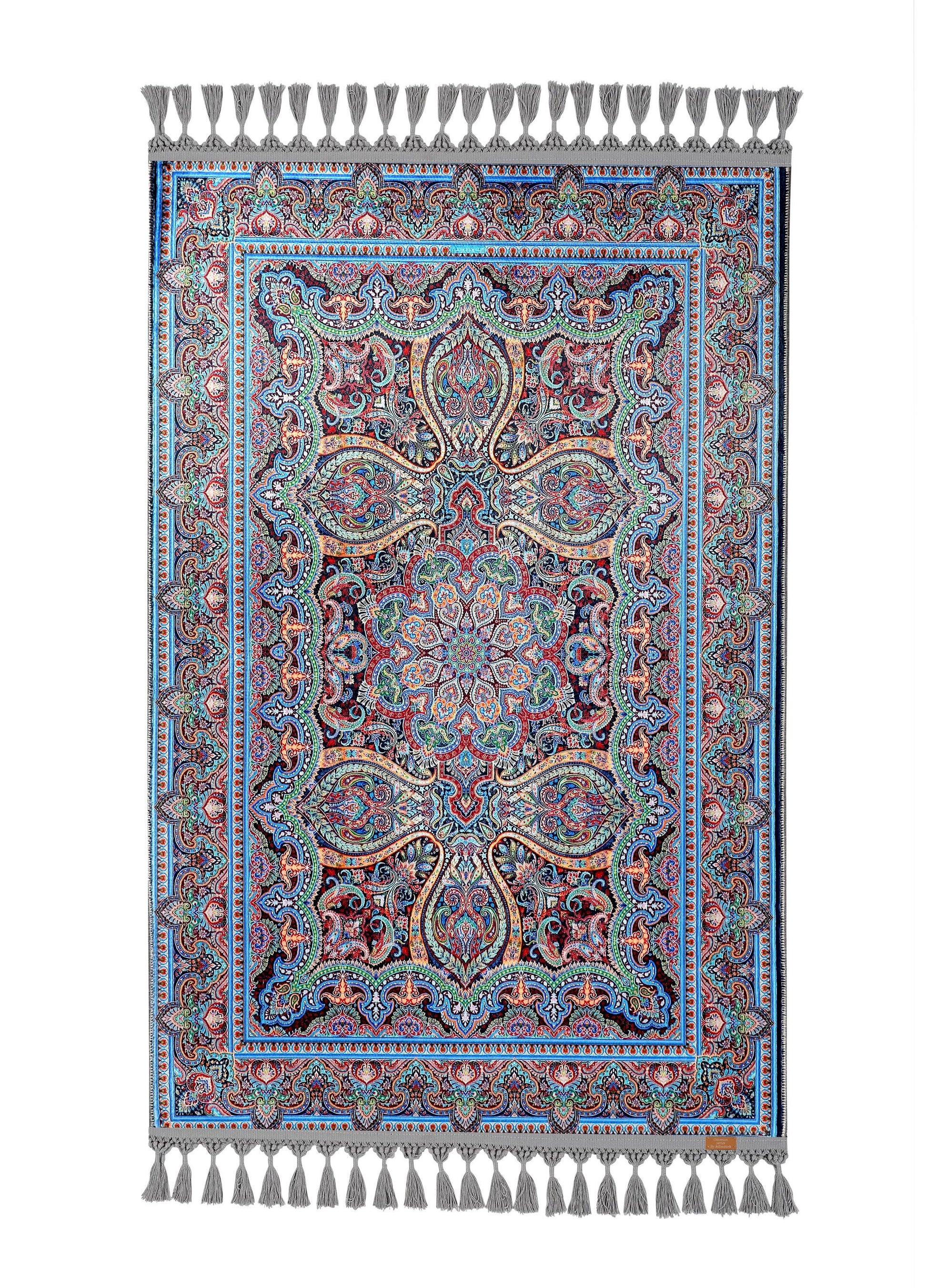 Turkish Prayer Rug, Ottoman Design, Soft Muslim Prayer Mat