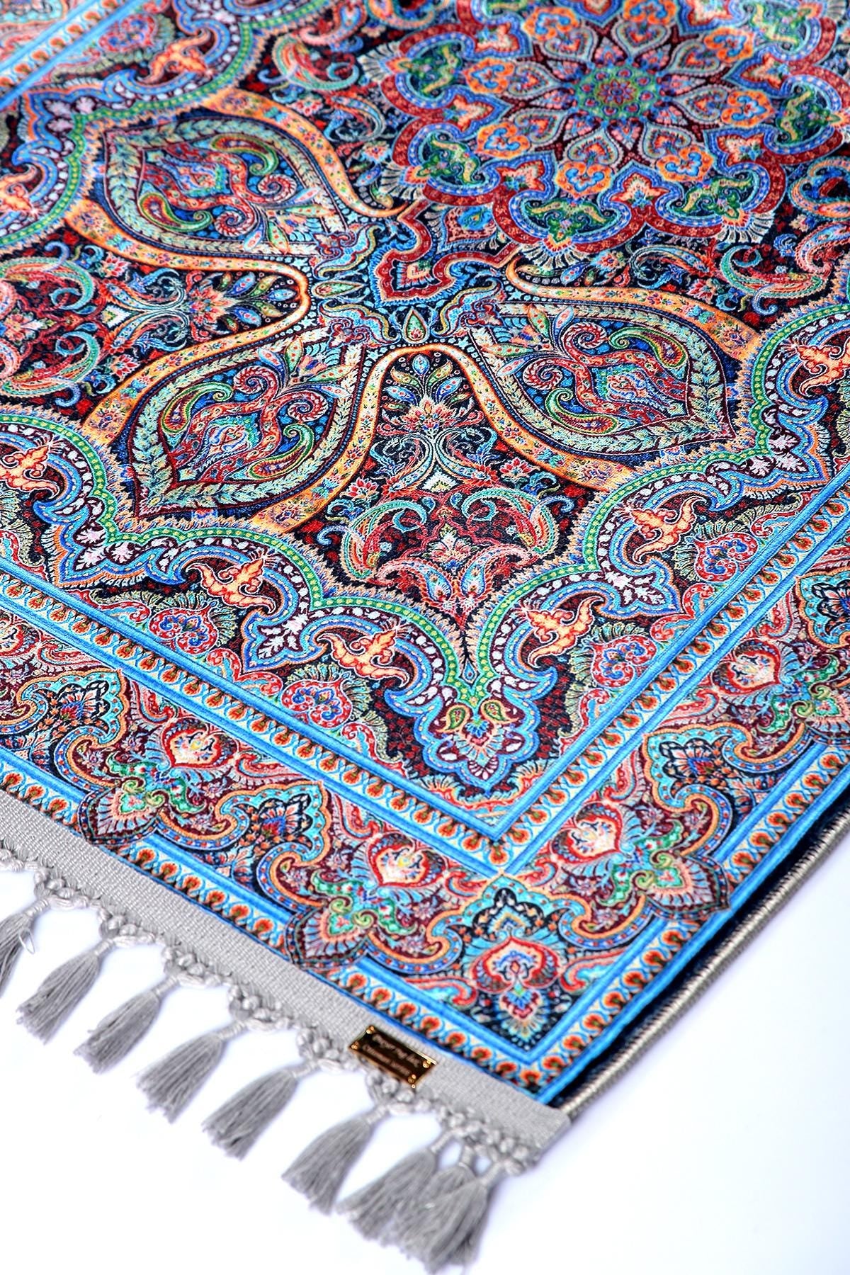 Turkish Prayer Rug, Ottoman Design, Soft Muslim Prayer Mat