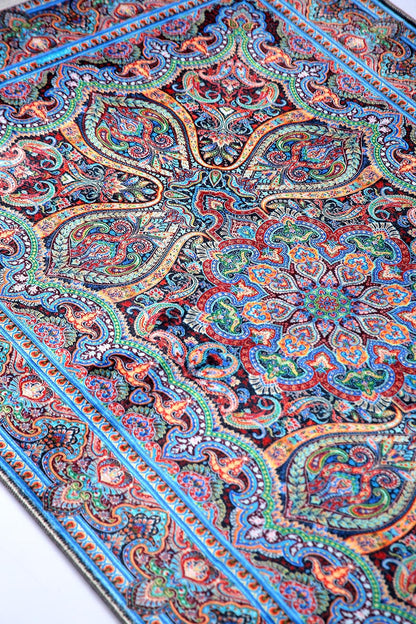 Turkish Prayer Rug, Ottoman Design, Soft Muslim Prayer Mat