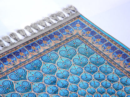 Turkish Prayer Rug, Ottoman Design, Soft Muslim Prayer Mat