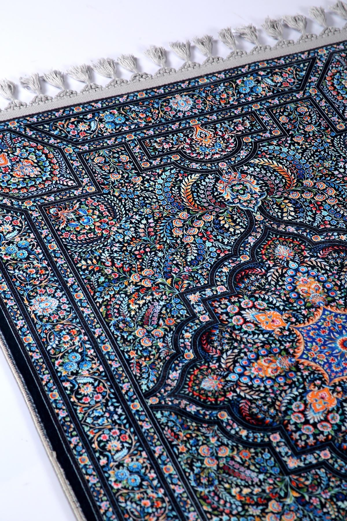 Turkish Prayer Rug, Soft Muslim Prayer Mat, Ottoman Design
