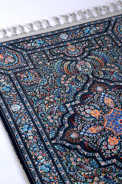 Turkish Prayer Rug, Soft Muslim Prayer Mat, Ottoman Design