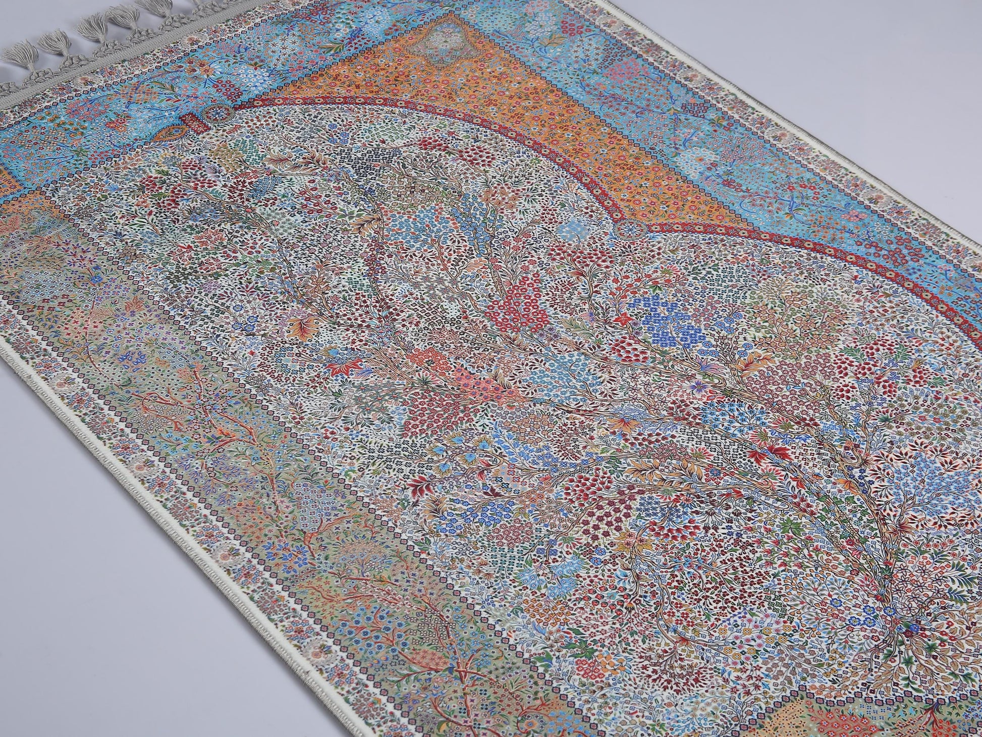 Turkish Prayer Rug, Ottoman Design, Soft Muslim Prayer Mat
