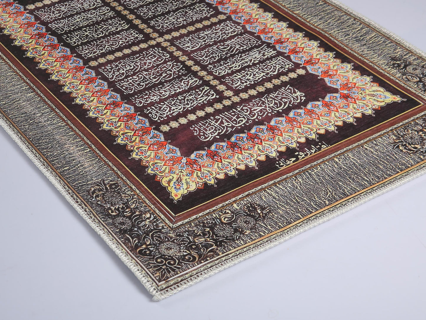 Turkish Prayer Rug, Soft Muslim Prayer Mat, Ottoman Design