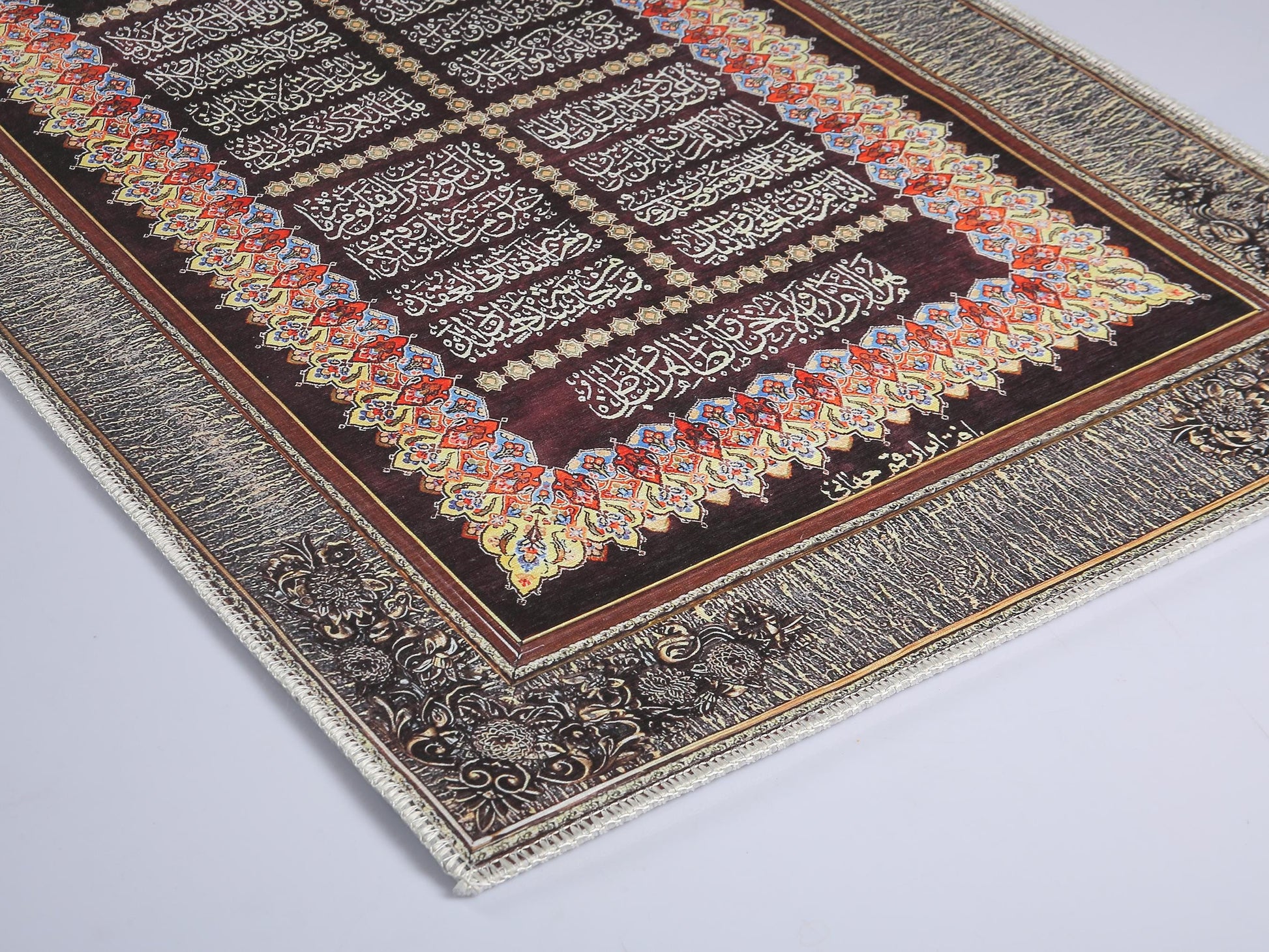 Turkish Prayer Rug, Soft Muslim Prayer Mat, Ottoman Design