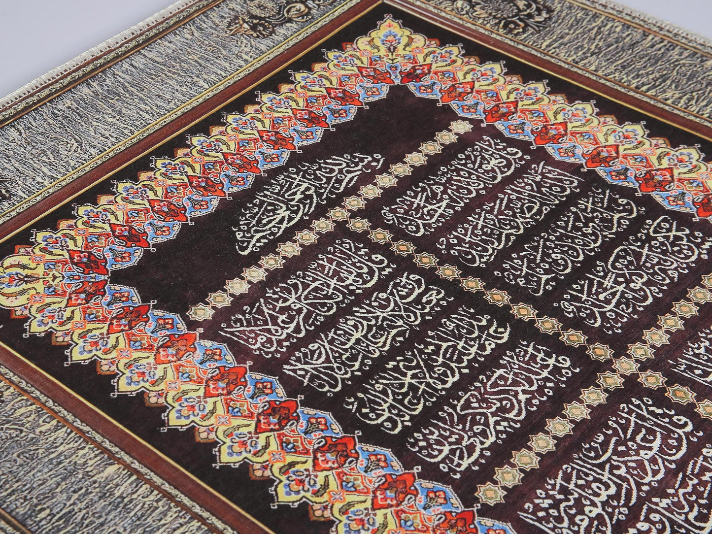 Turkish Prayer Rug, Soft Muslim Prayer Mat, Ottoman Design