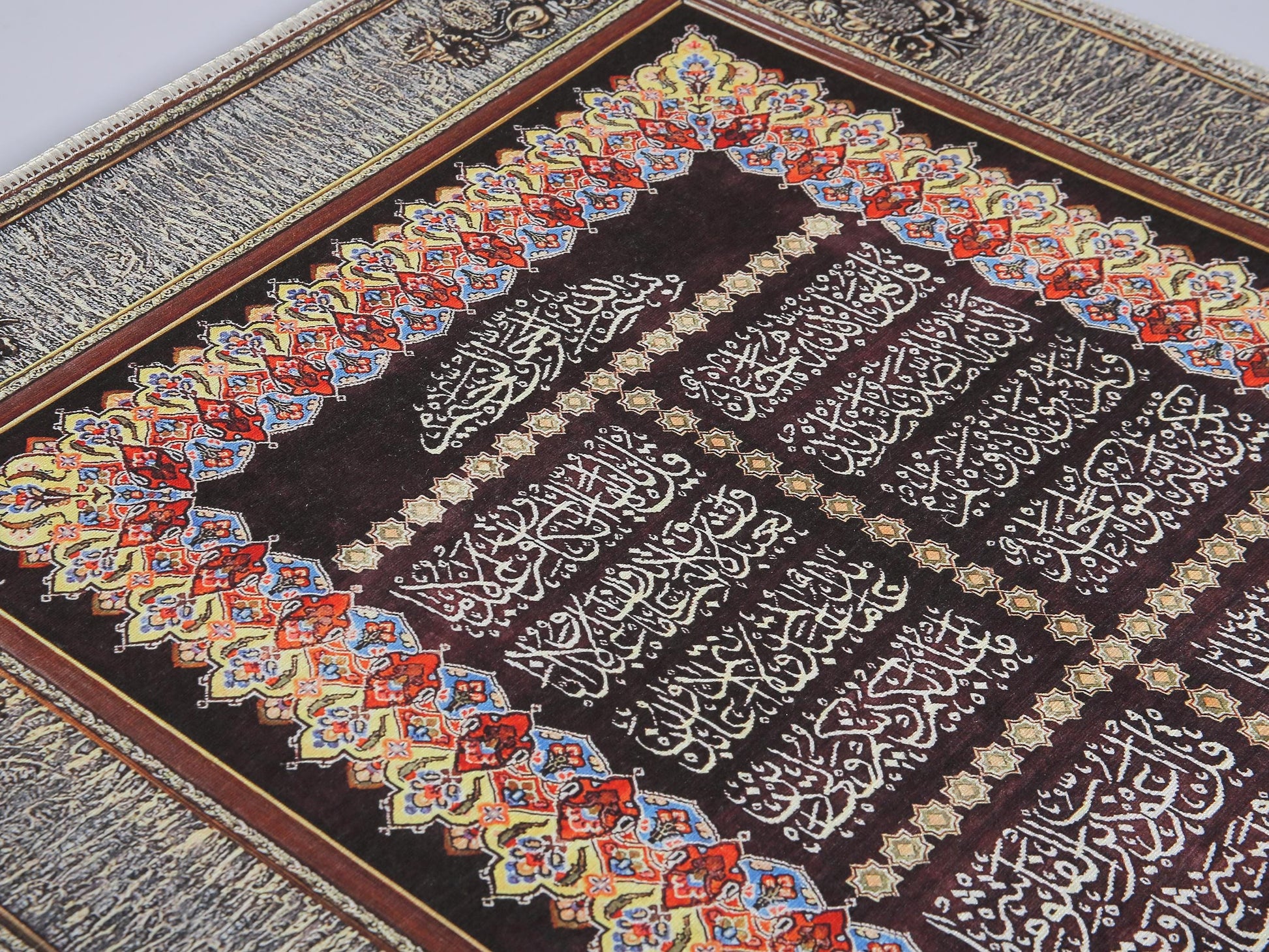 Turkish Prayer Rug, Soft Muslim Prayer Mat, Ottoman Design