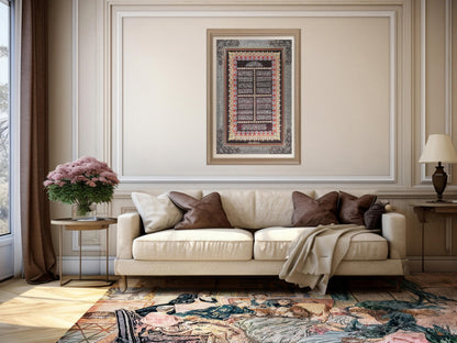Turkish Prayer Rug, Soft Muslim Prayer Mat, Ottoman Design