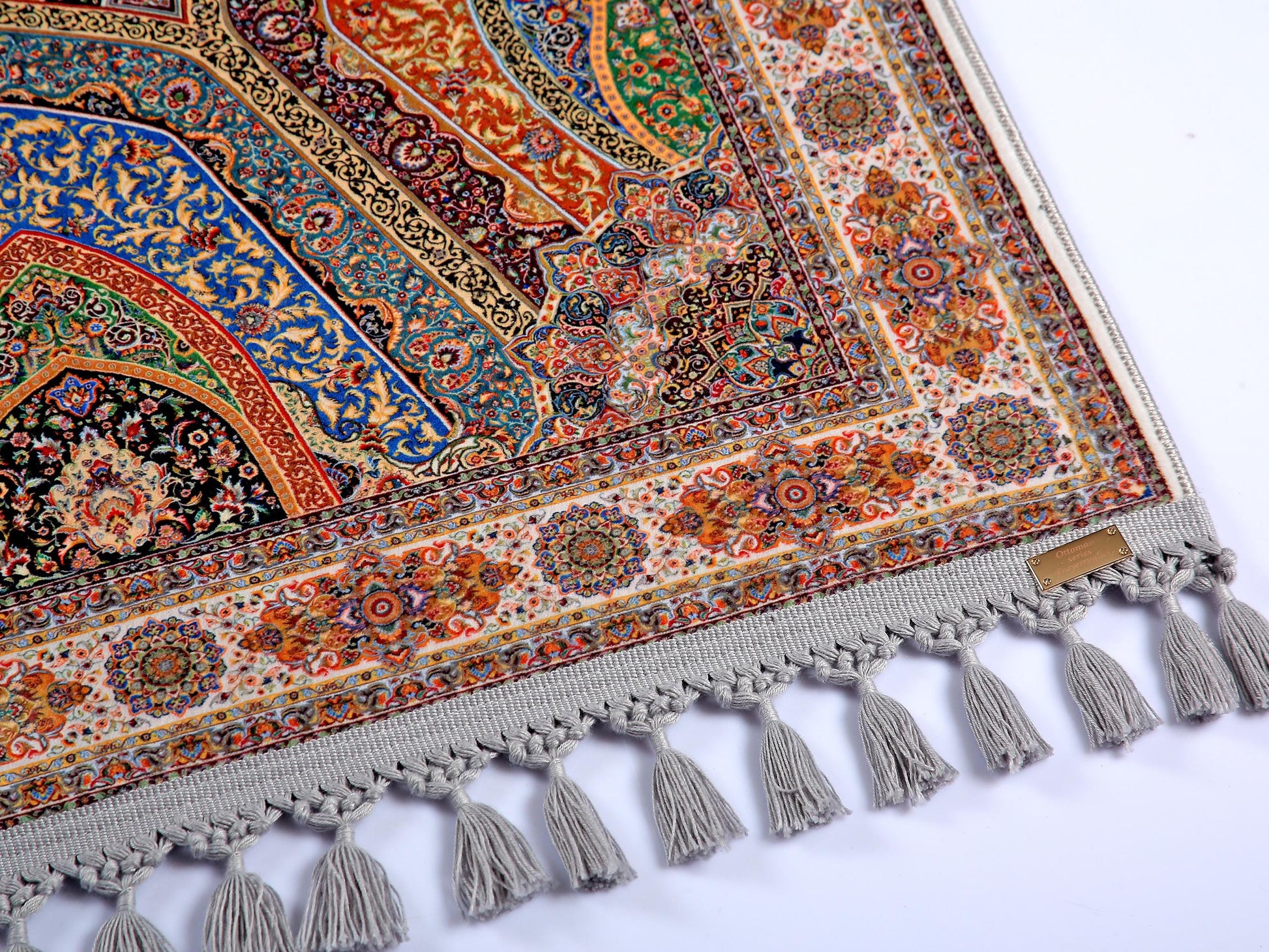 Turkish Prayer Rug, Soft Muslim Prayer Mat, Ottoman Design