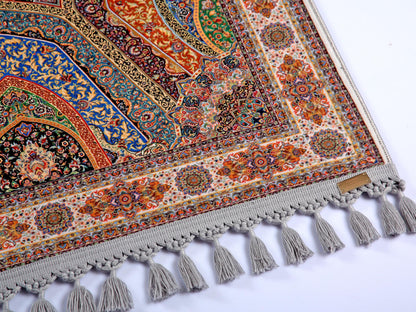 Turkish Prayer Rug, Soft Muslim Prayer Mat, Ottoman Design