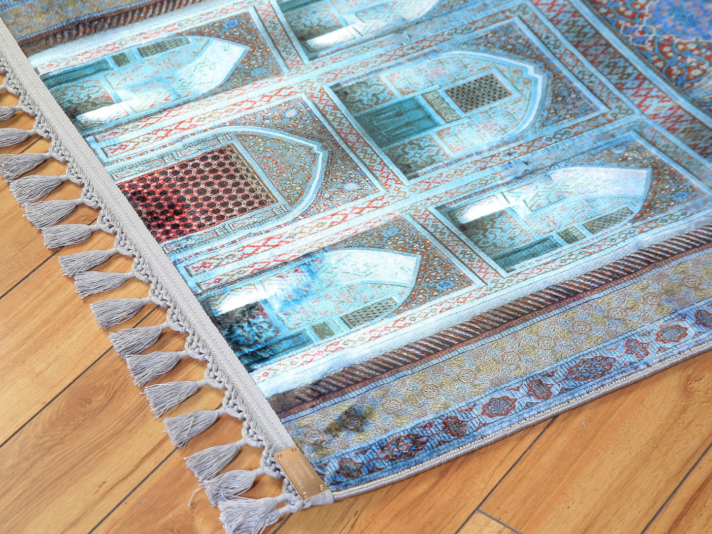 Turkish Prayer Rug, Soft Muslim Prayer Mat, Ottoman Design