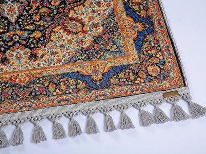 Turkish Prayer Rug, Traditional Ottoman Design, Soft Muslim Prayer Mat