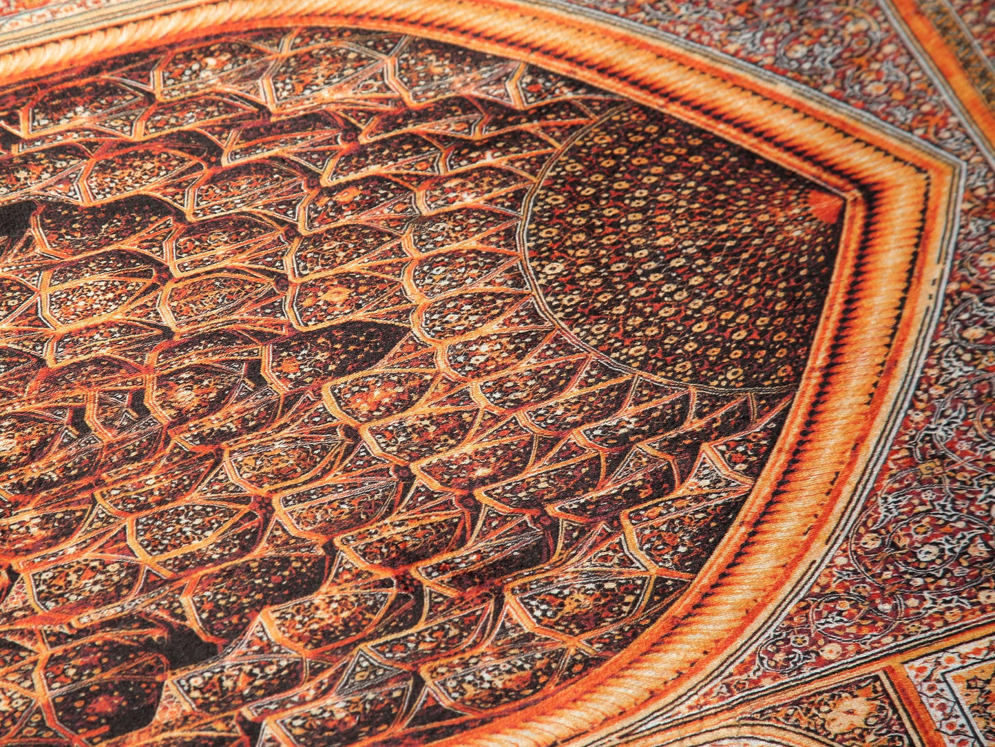 Turkish Prayer Rug, Traditional Ottoman Design, Soft Muslim Prayer Mat