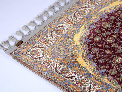 Turkish Prayer Rug, Soft Muslim Prayer Mat, Ottoman Design