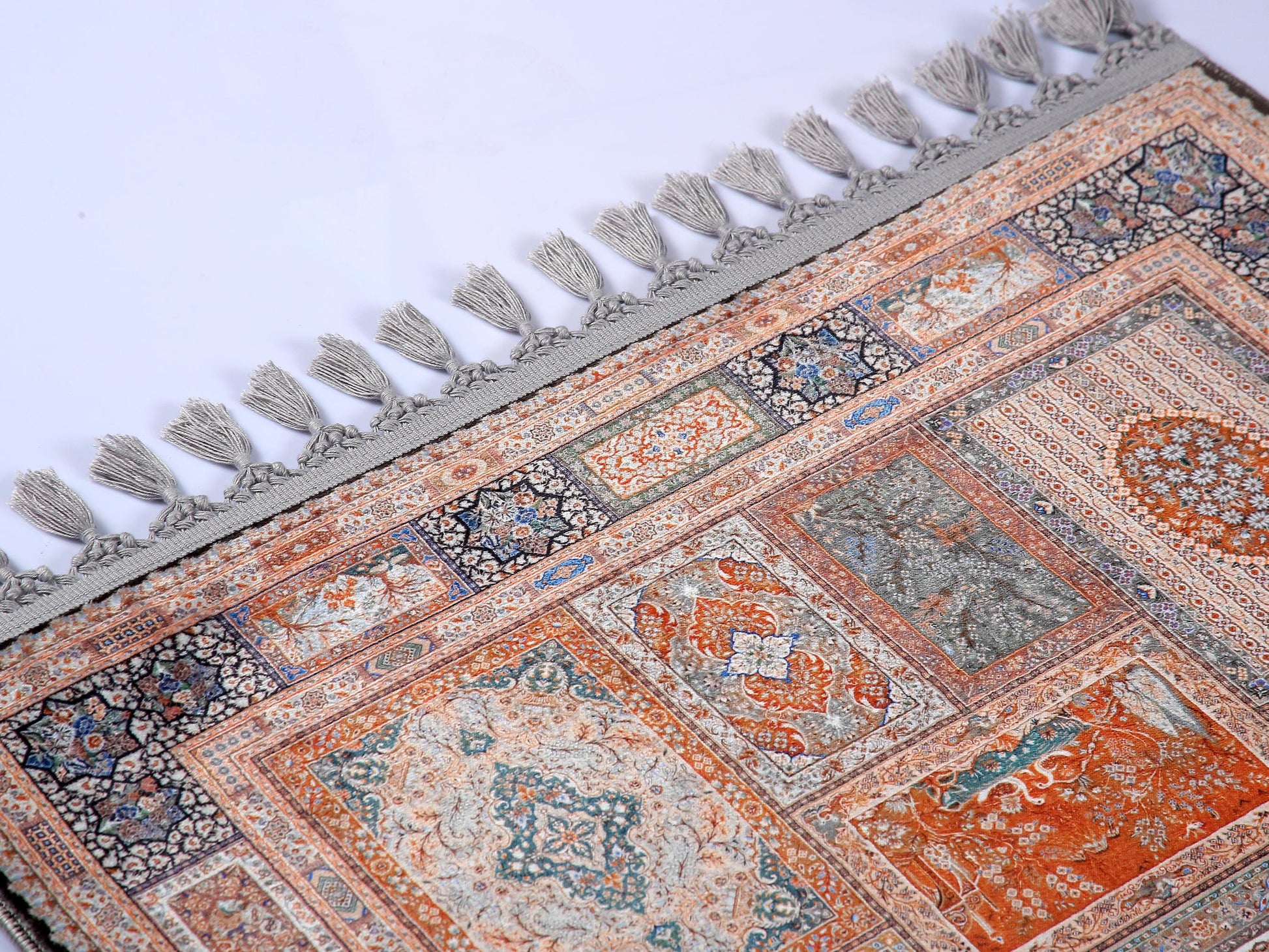 Turkish Prayer Rug, Soft Muslim Prayer Mat, Ottoman Design