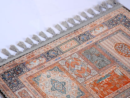 Turkish Prayer Rug, Soft Muslim Prayer Mat, Ottoman Design