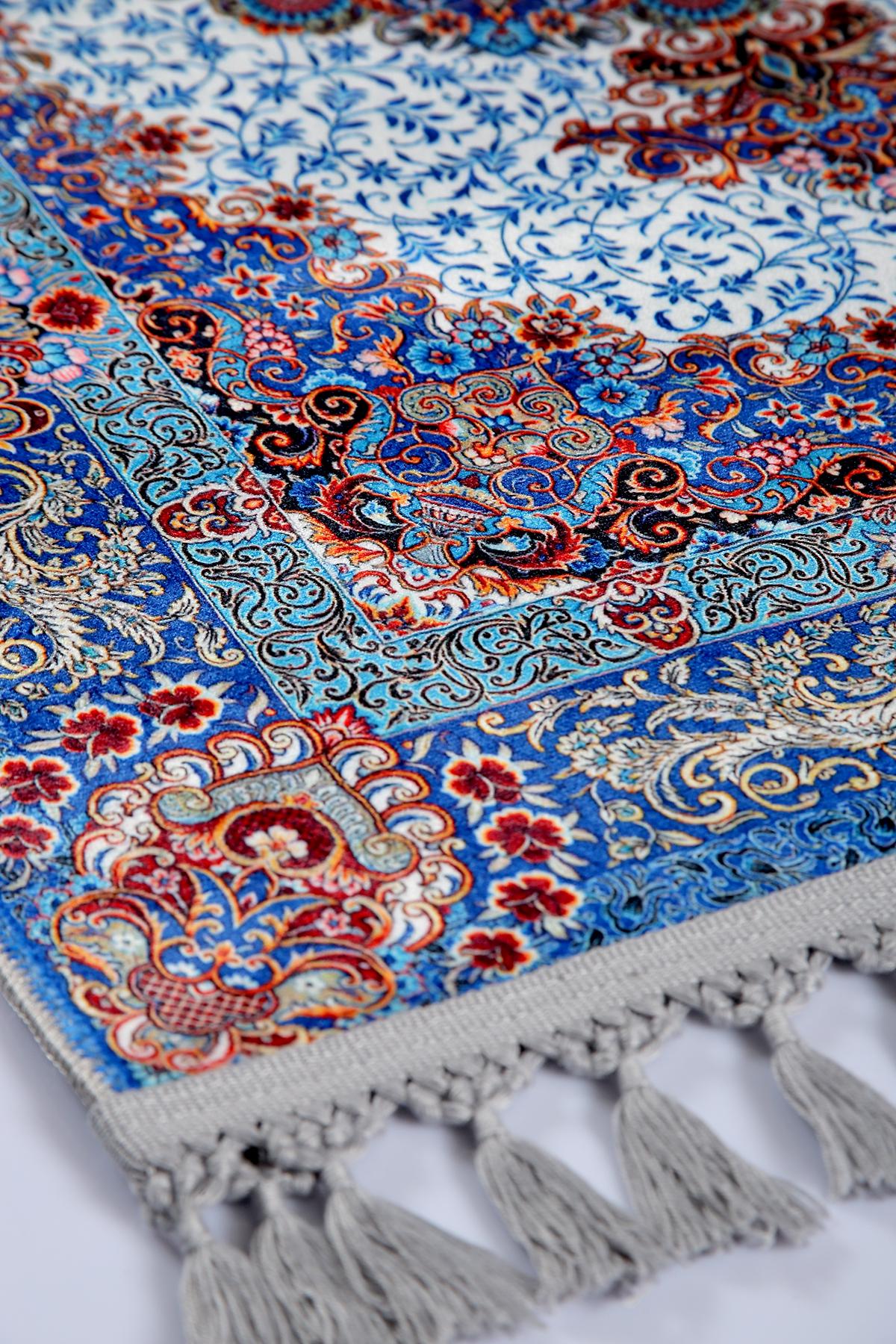 Turkish Prayer Rug, Soft Muslim Prayer Mat, Ottoman Design