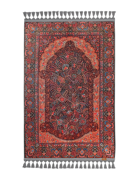 Turkish Prayer Rug, Ottoman Design, Soft Muslim Prayer Mat