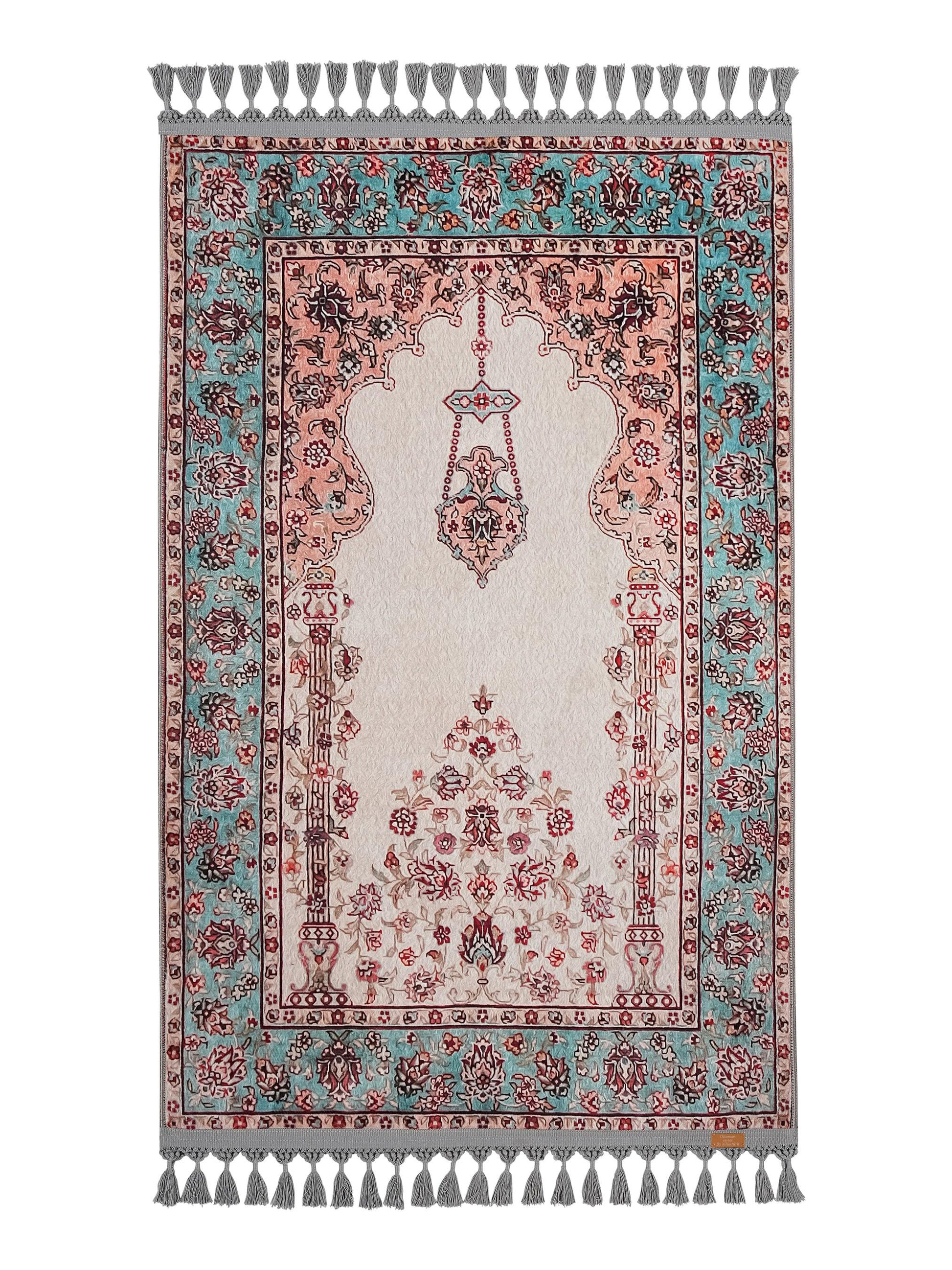 Turkish Prayer Rug, Ottoman Design, Muslim Prayer Mat